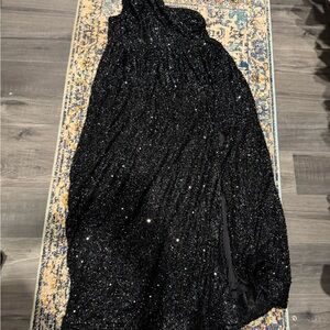 Black Sequin Gown